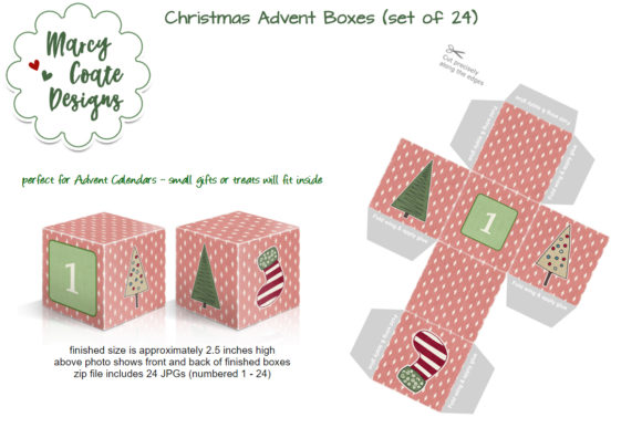 3D SVG Christmas Advent Boxes for Branding