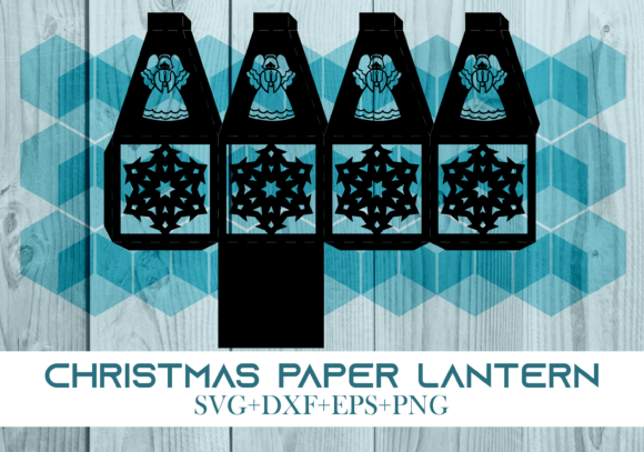 Christmas Paper Lantern Series 0199: A 3D SVG Design for Festive Blog Visuals