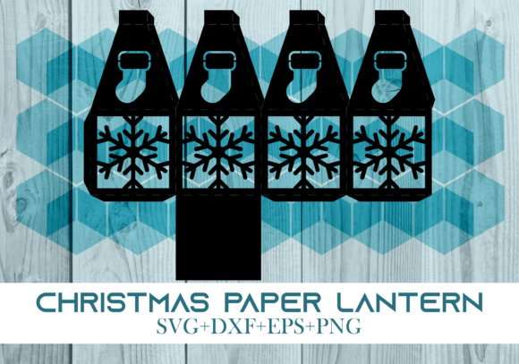 Christmas Paper Lantern Series 0299: A 3D SVG for Holiday Branding and Print Projects