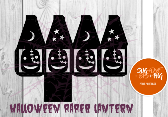 Halloween Paper Lantern Series 116: Festive 3D SVG for Seasonal Branding