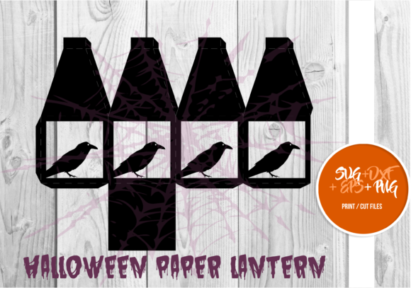 Halloween Paper Lantern Series 121 – 3D SVG Shadow Box Design for Holiday Decor