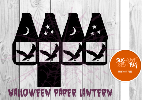 Halloween Paper Lantern Series 126: A 3D SVG Shape for Seasonal Branding and Print-on-Demand Design