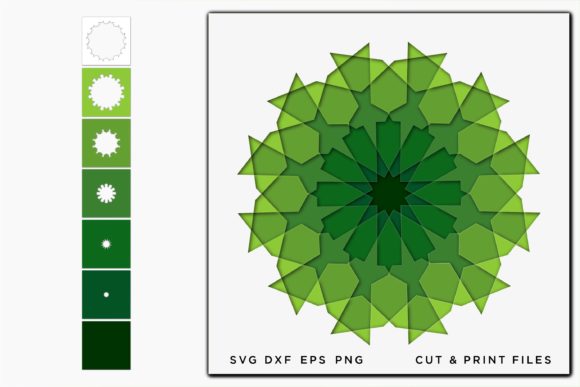 Mandala SVG, Cut File Multilayer: 3D SVG Design for Modern Branding and Marketing